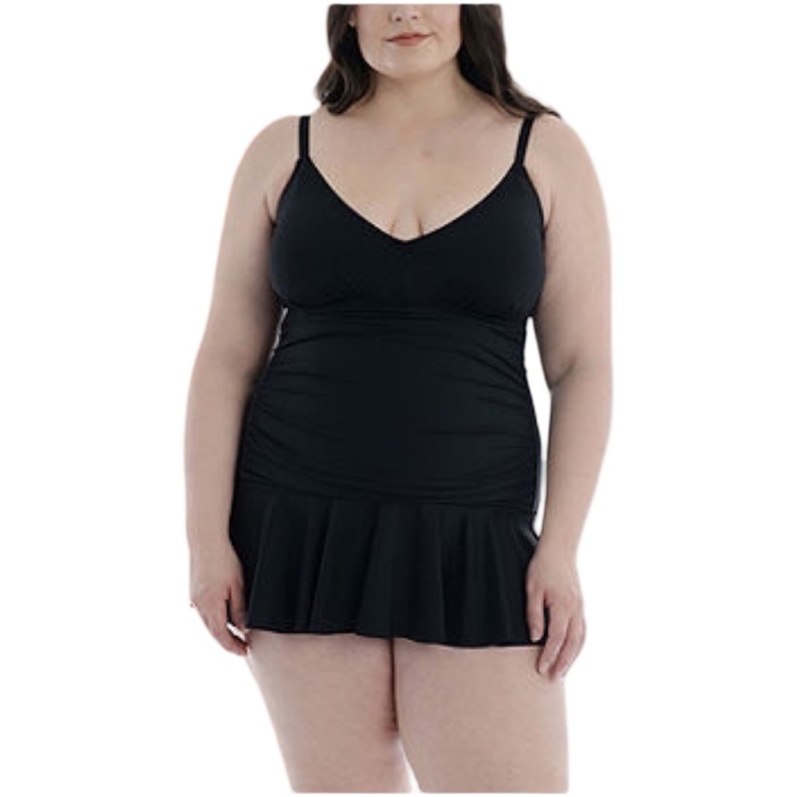 New Sonnet Shores Jc Penny One Piece Swim Dress In Black - Size 22w